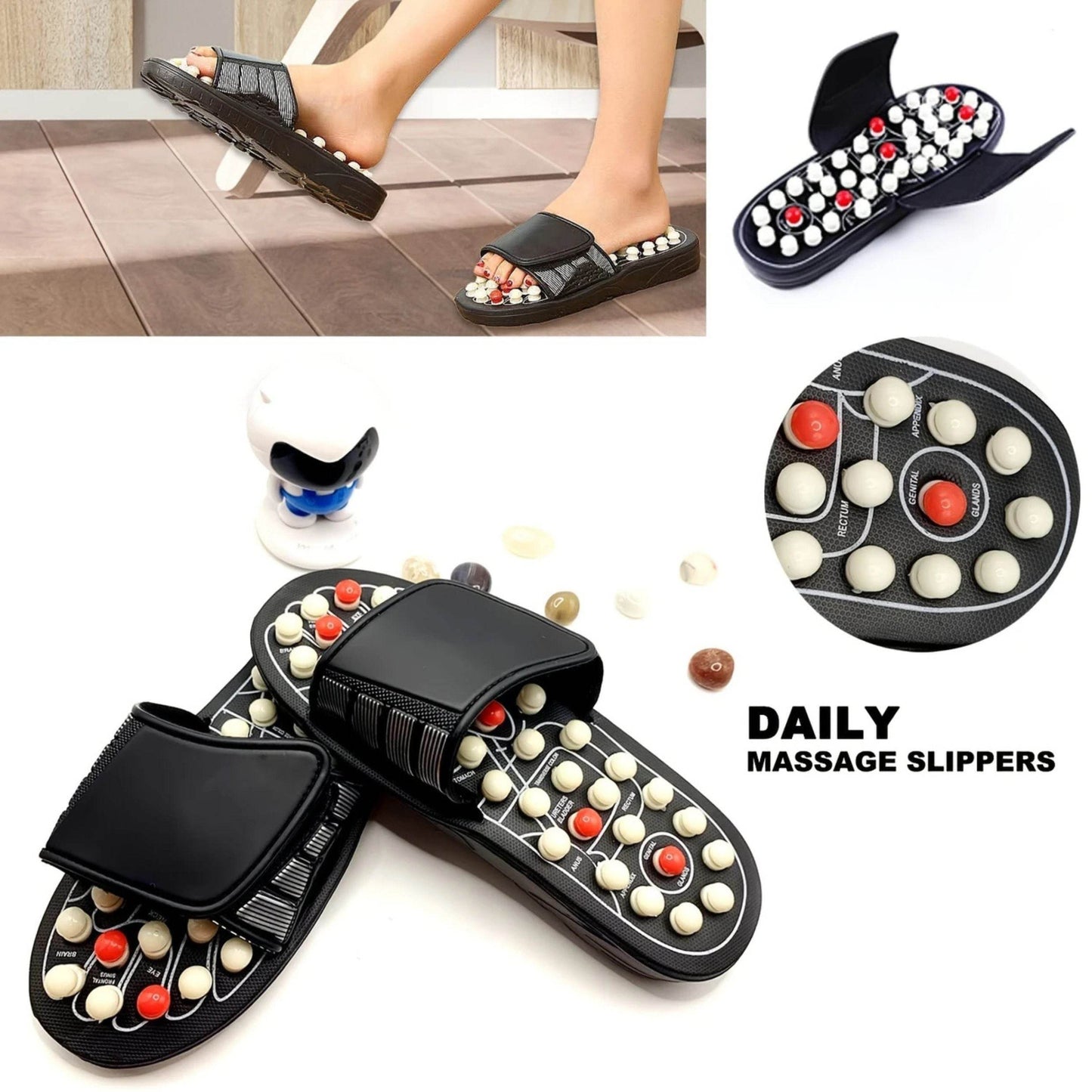 Acupuncture Massage Slippers - RELAXONIK
