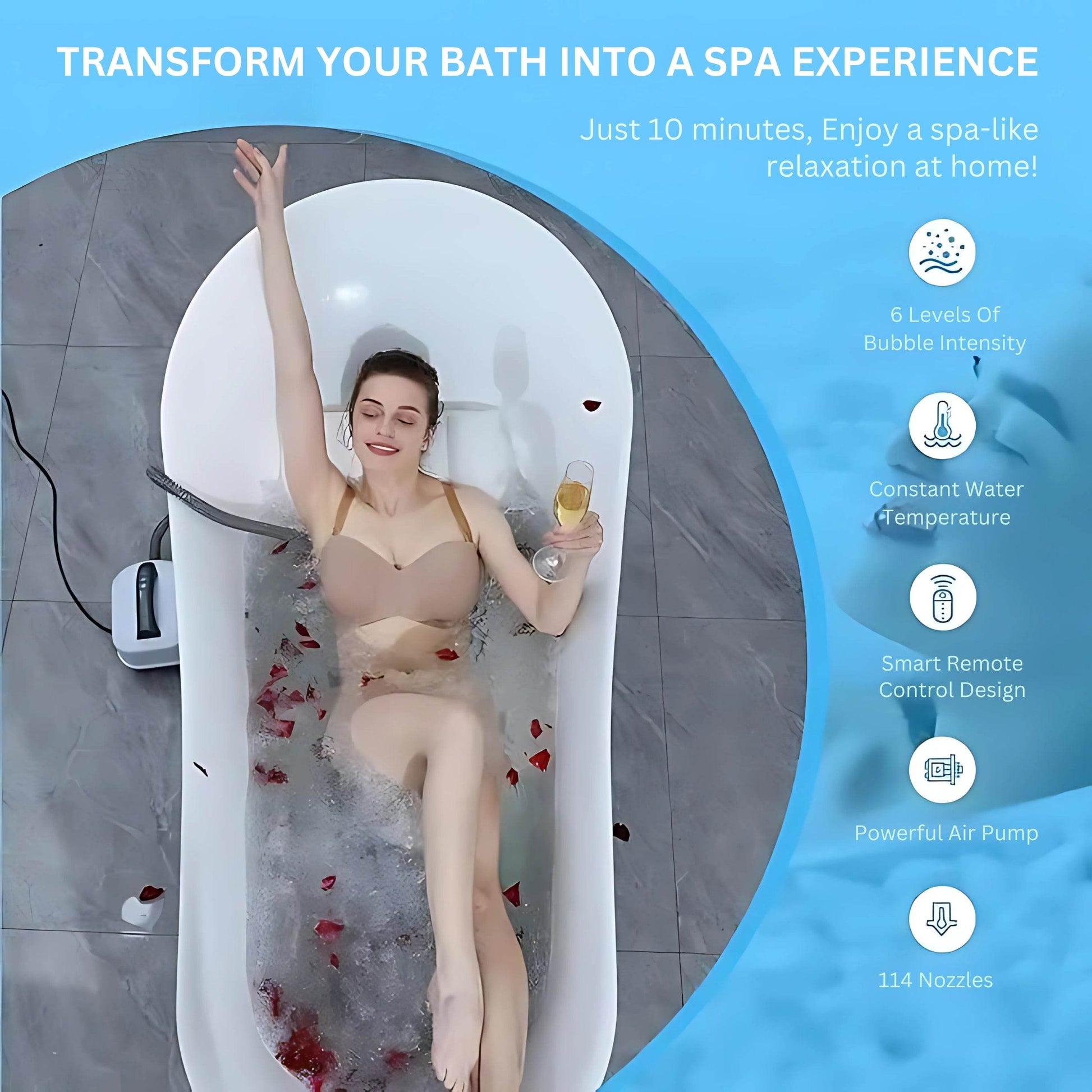 Waterproof Bubble Massage Mat Spa - RELAXONIK