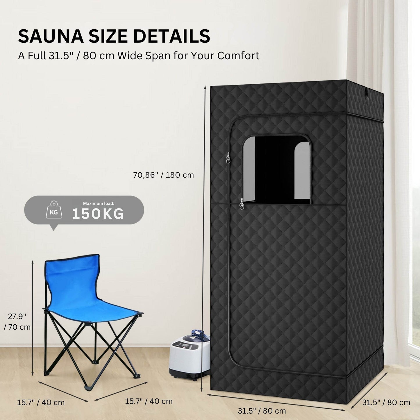 Portable Steam Sauna for Home with Steamer - RELAXONIK