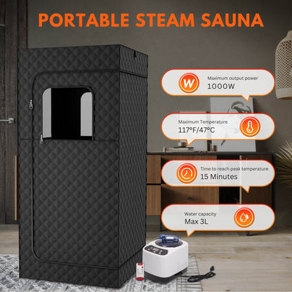 Portable Steam Sauna for Home with Steamer - RELAXONIK