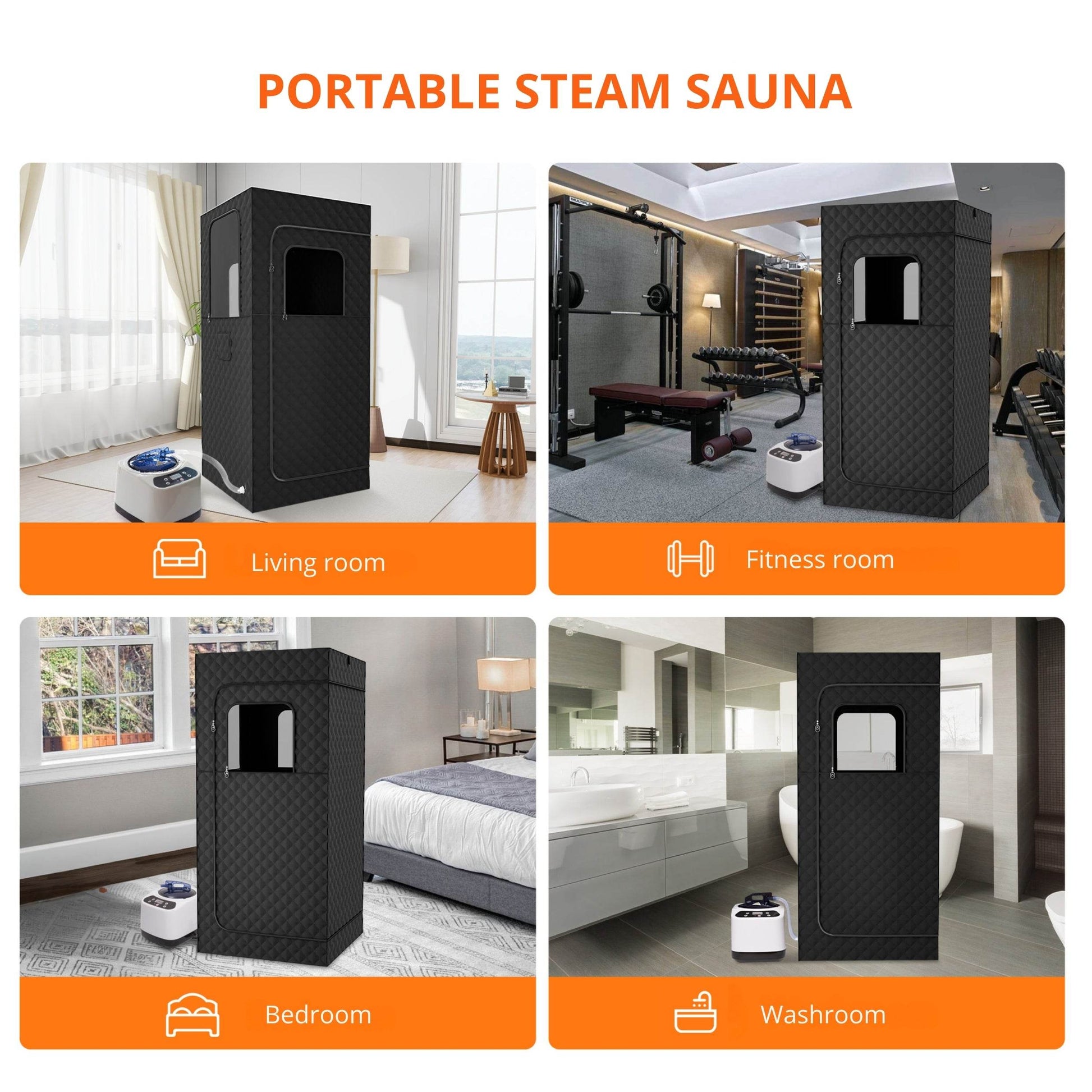 Portable Steam Sauna for Home with Steamer - RELAXONIK