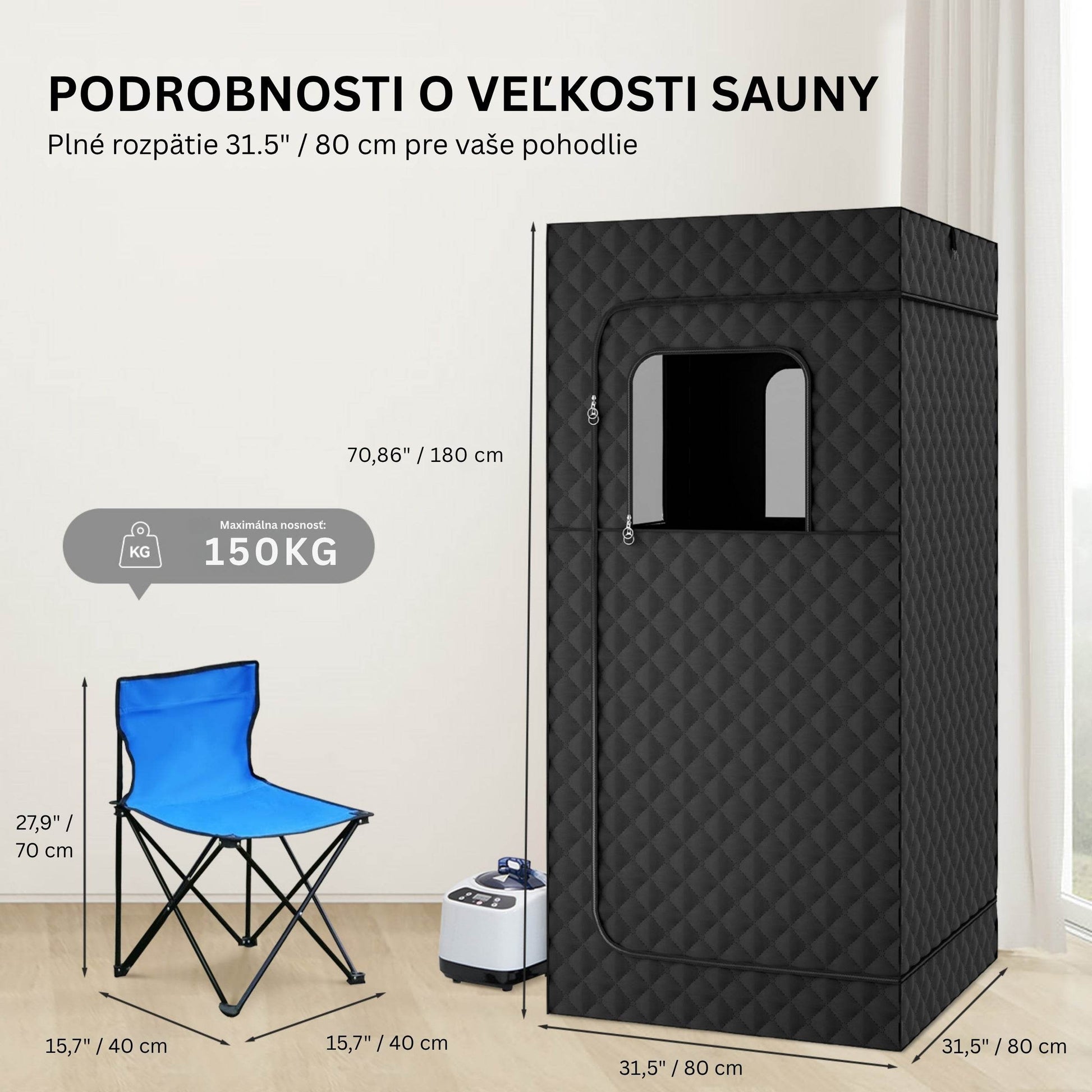 Portable Steam Sauna for Home with Steamer - RELAXONIK