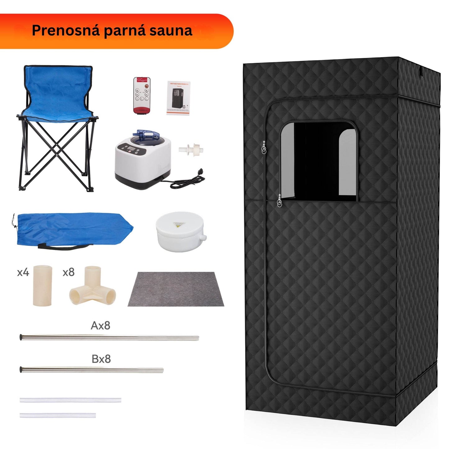 Portable Steam Sauna for Home with Steamer - RELAXONIK
