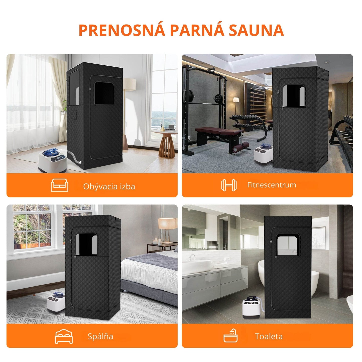 Portable Steam Sauna for Home with Steamer - RELAXONIK