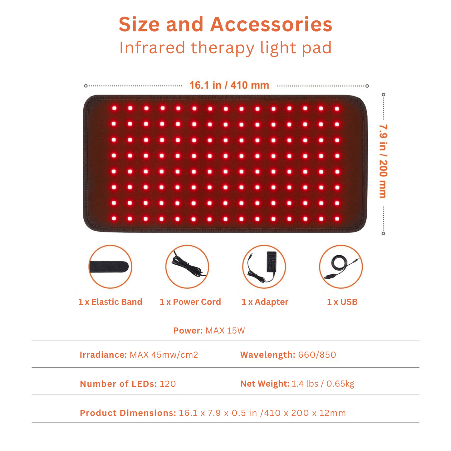 Red LED Light Therapy Belt - RELAXONIK