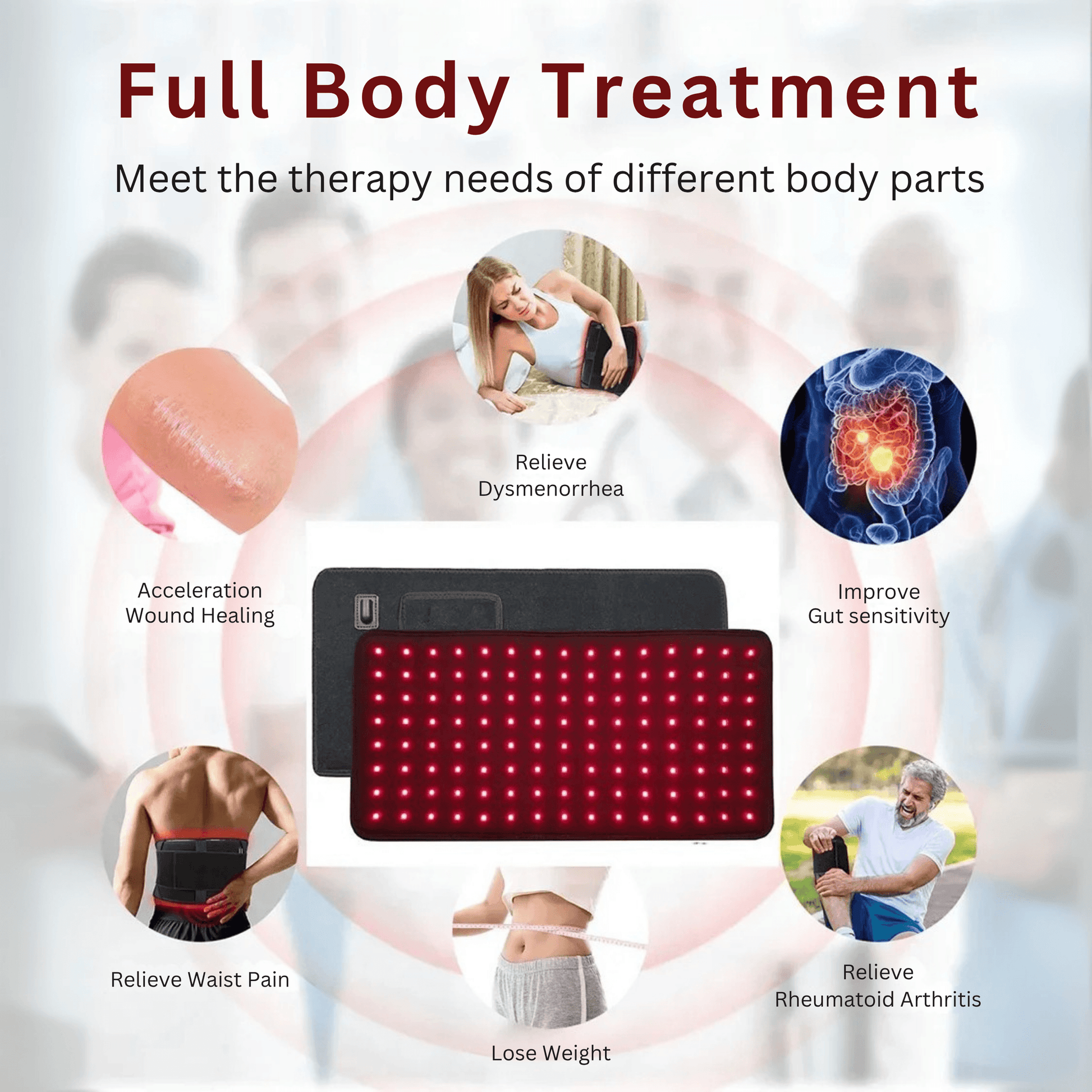 Red LED Light Therapy Belt - RELAXONIK