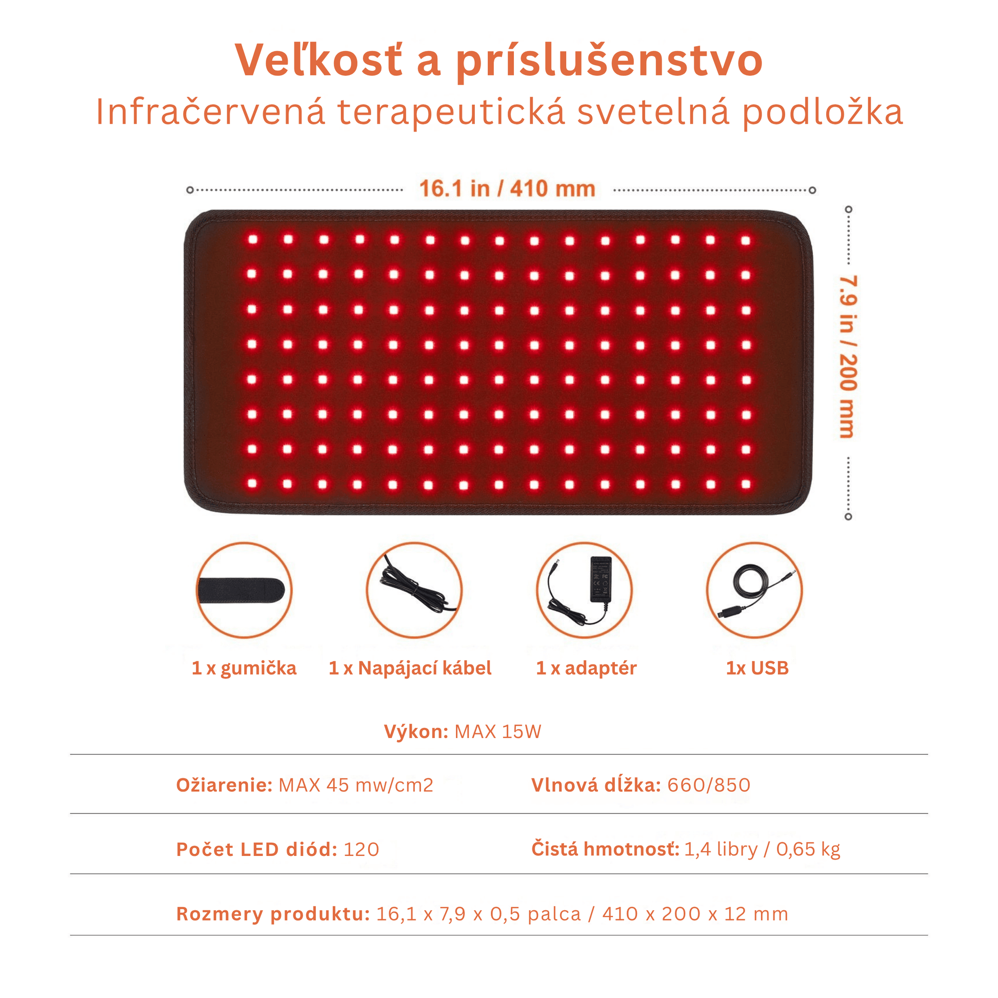 Red LED Light Therapy Belt - RELAXONIK