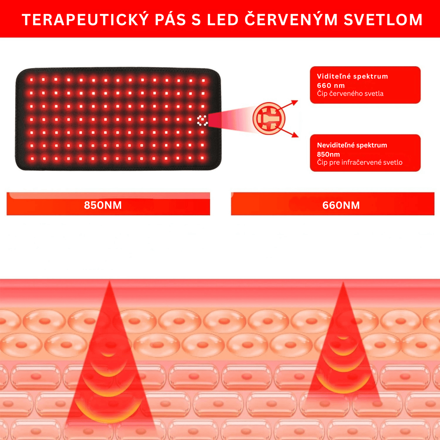 Red LED Light Therapy Belt - RELAXONIK