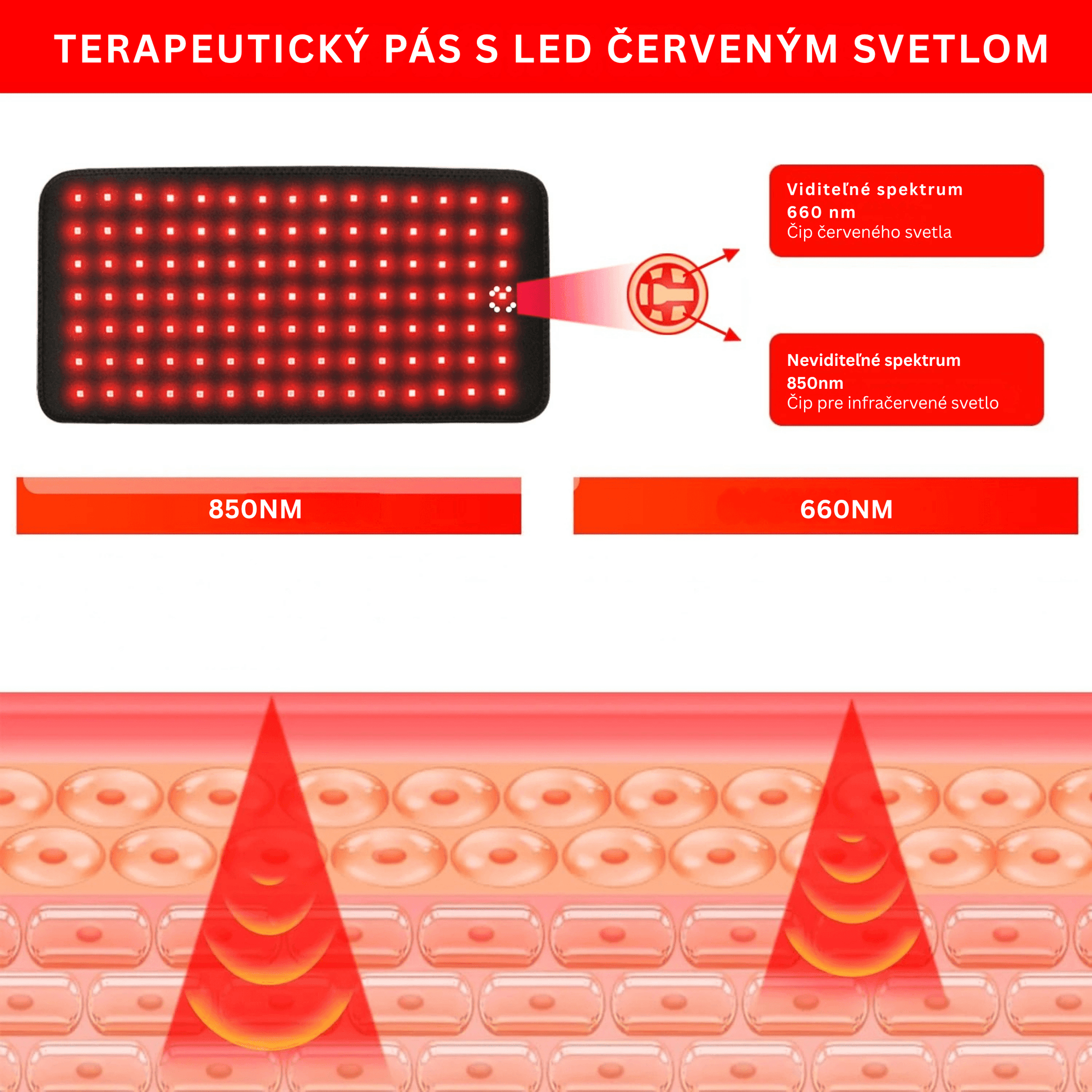 Red LED Light Therapy Belt - RELAXONIK