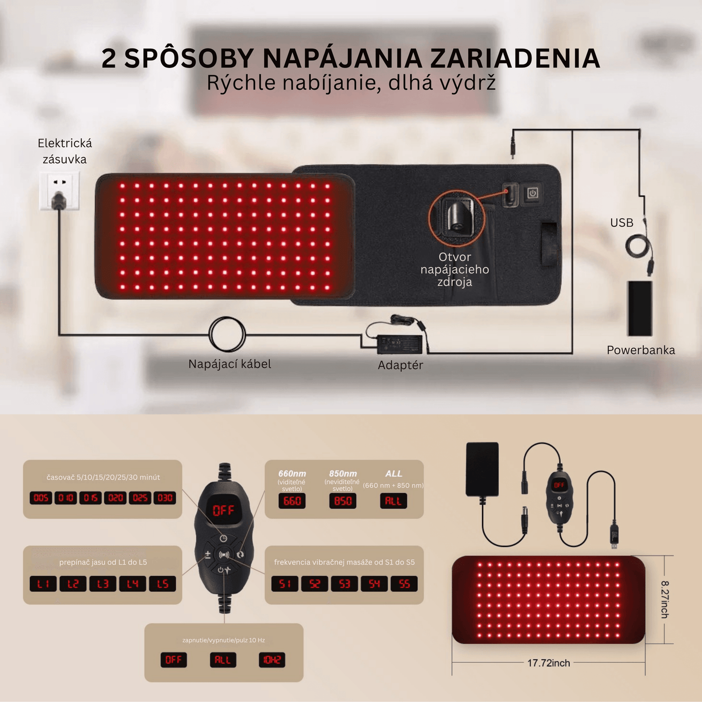 Red LED Light Therapy Belt - RELAXONIK