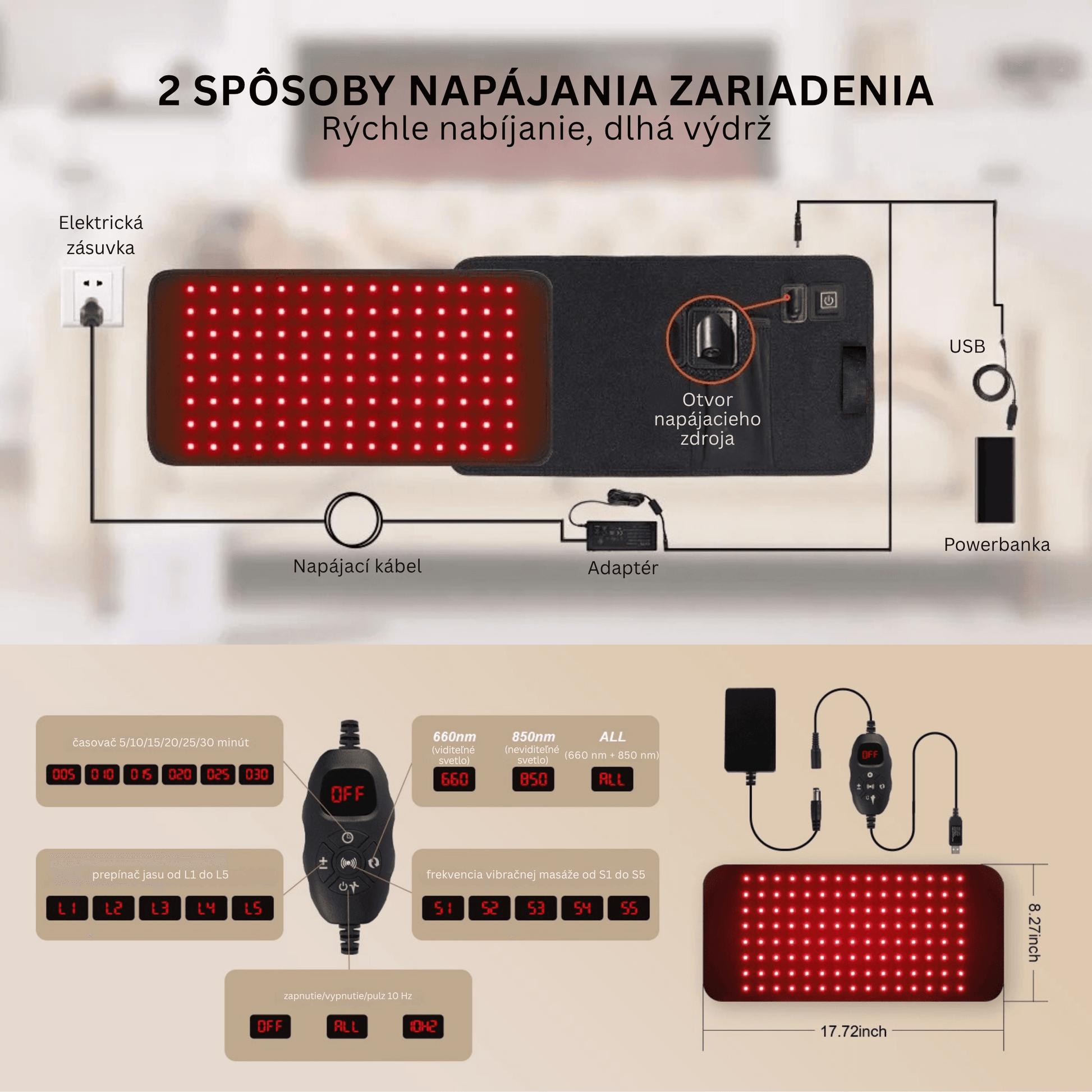 Red LED Light Therapy Belt - RELAXONIK